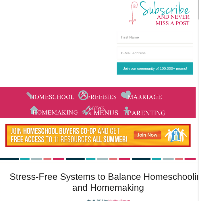 Stress-Free Systems to Balance Homeschooling and Homemaking - Life of a Homeschool Mom