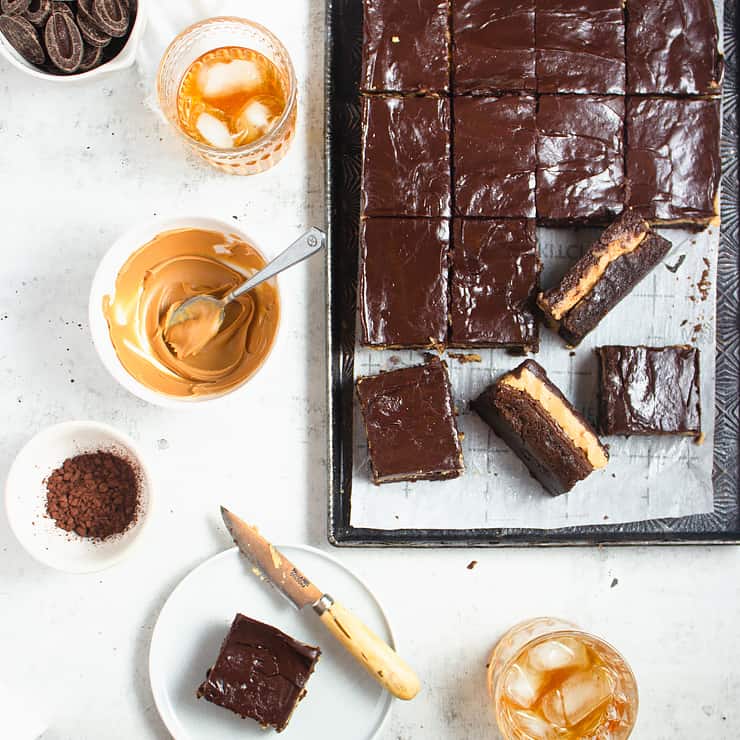 Peanut Butter Whiskey Brownies - The Simple, Sweet Life