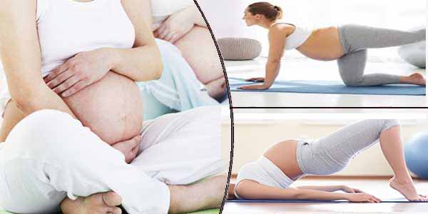 Easy yoga asana for the third trimester of pregnancy
