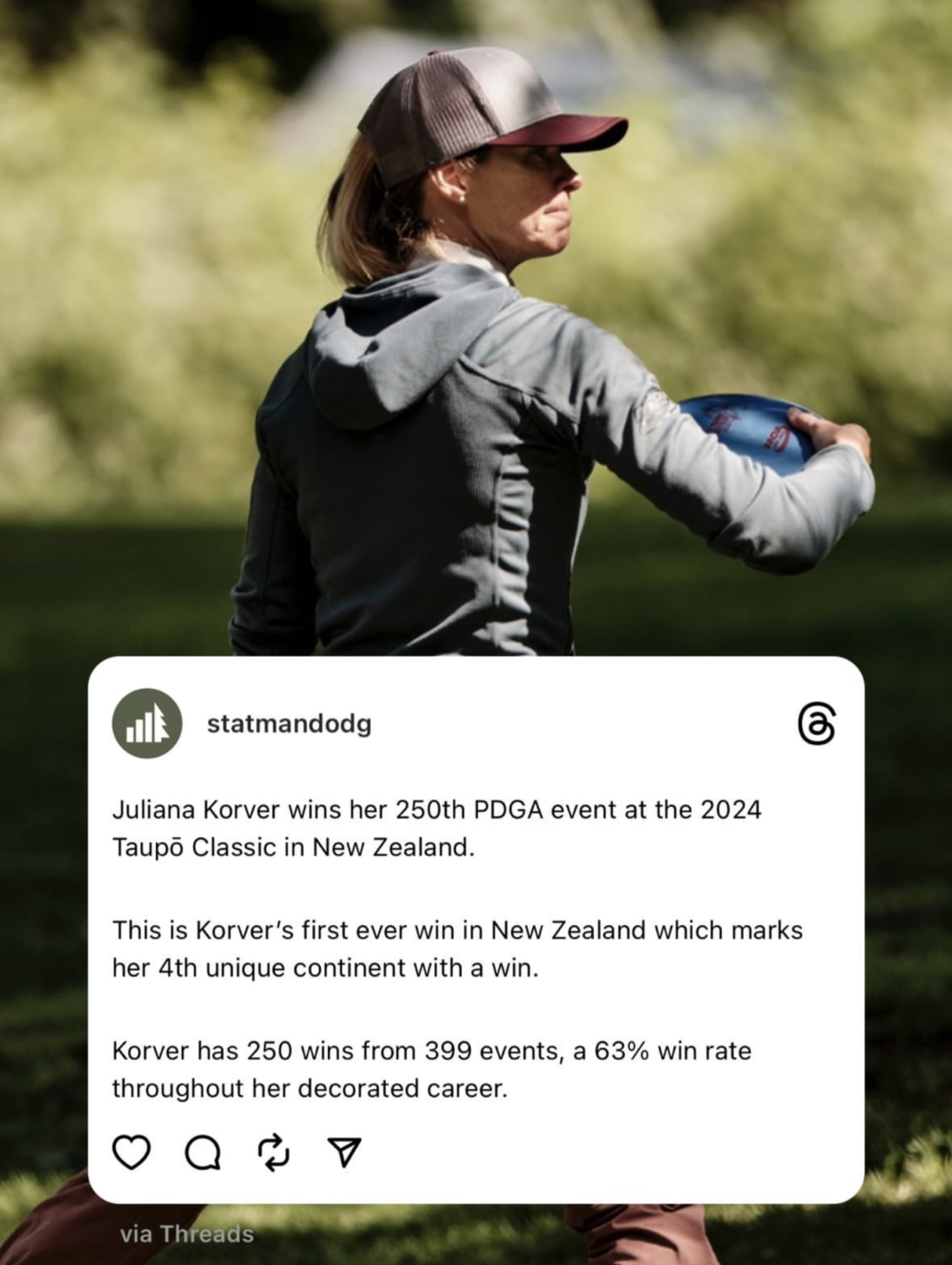 Juliana Korver wins her 250th PDGA event at the 2024 Taupõ Classic in