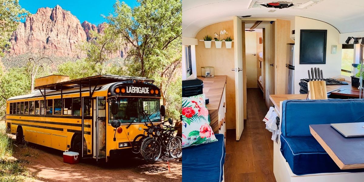 These Custom Renovated School Buses Let You Live, Work Remotely