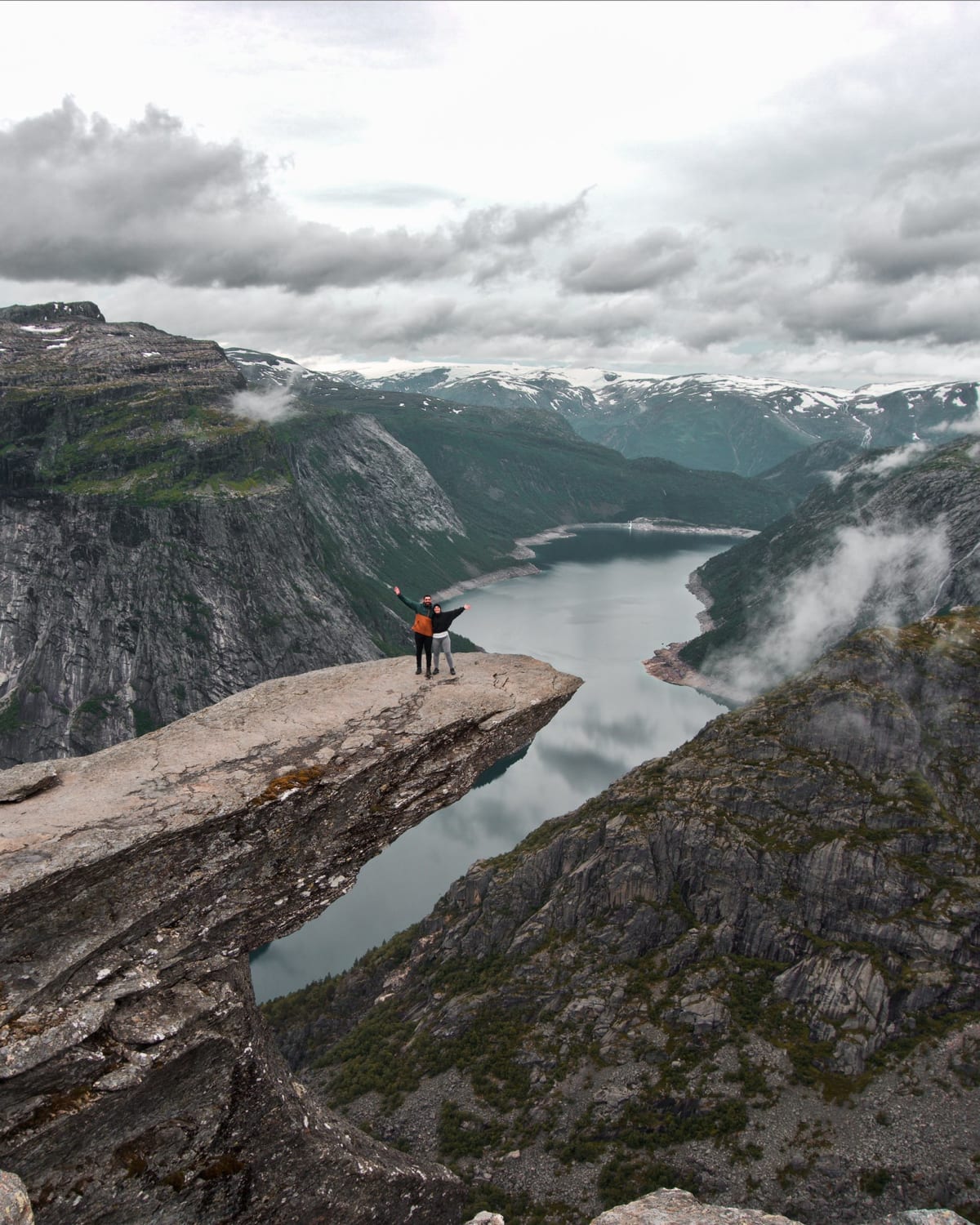Trolltunga, Norway. Had this on my bucket list since forever, so proud of me and my gf as beginner hikers