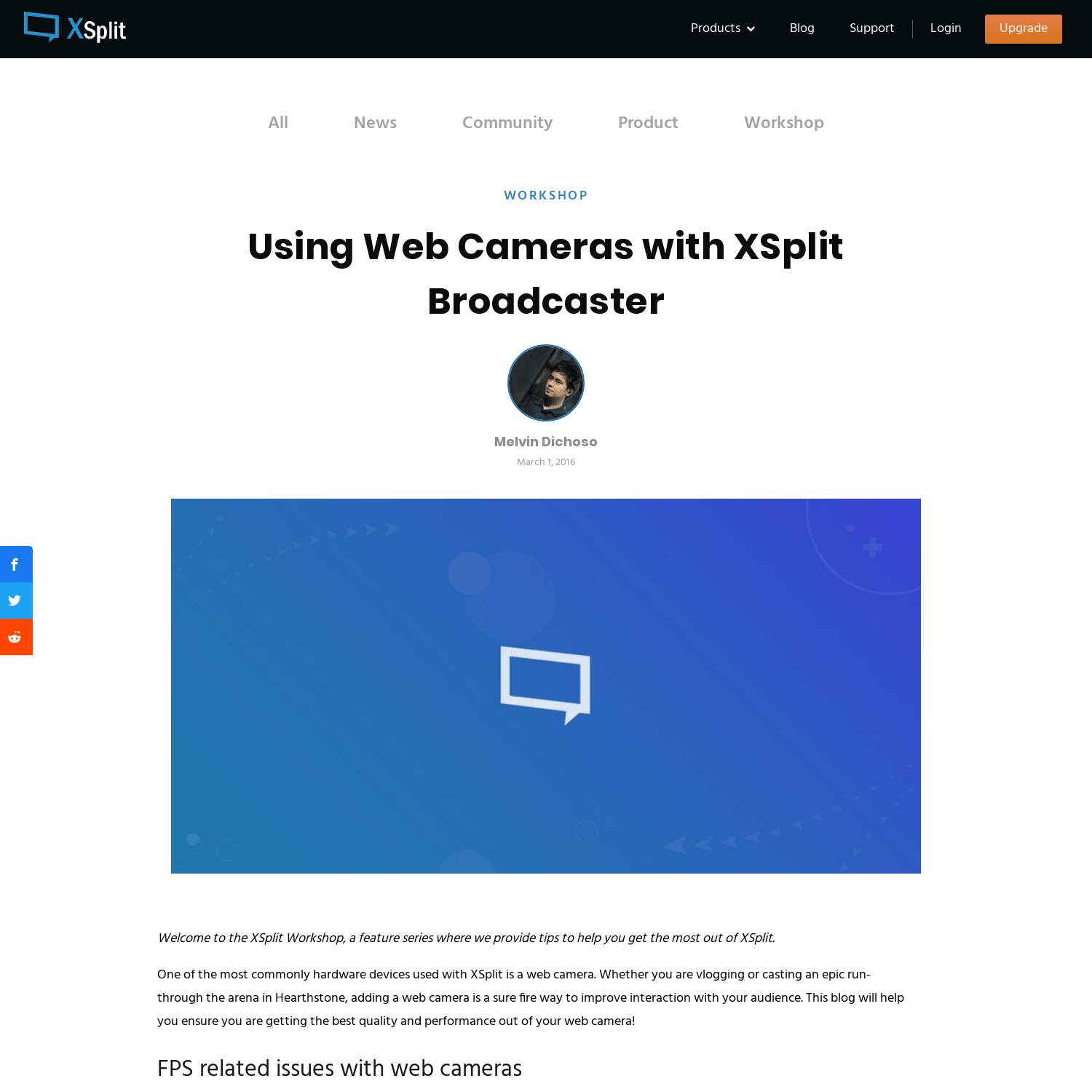 Using Web Cameras with XSplit Broadcaster