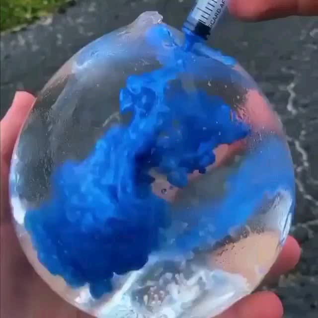 Frozen water balloon