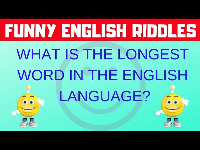 Funny English #riddles with Answers