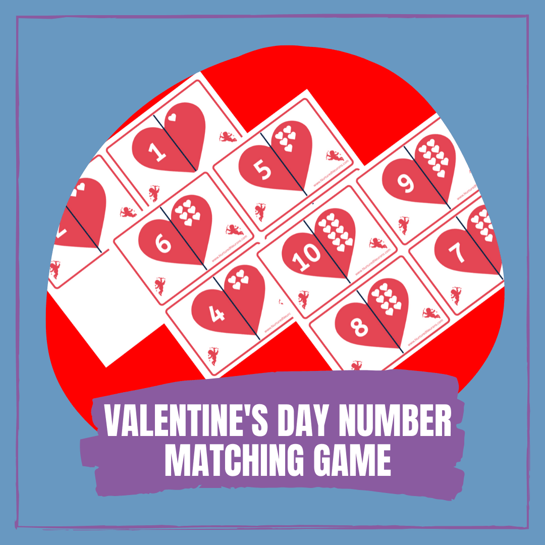 Valentine's Day Number Matching Printable