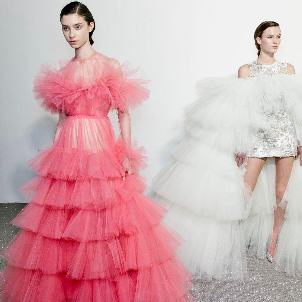 First looks backstage at @GiambattistaPR Haute Couture in Paris. via
