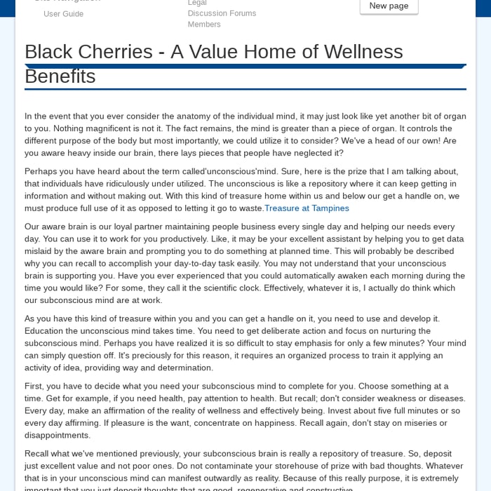 Black Cherries - A Value Home of Wellness Benefits - Welcome To Our Site
