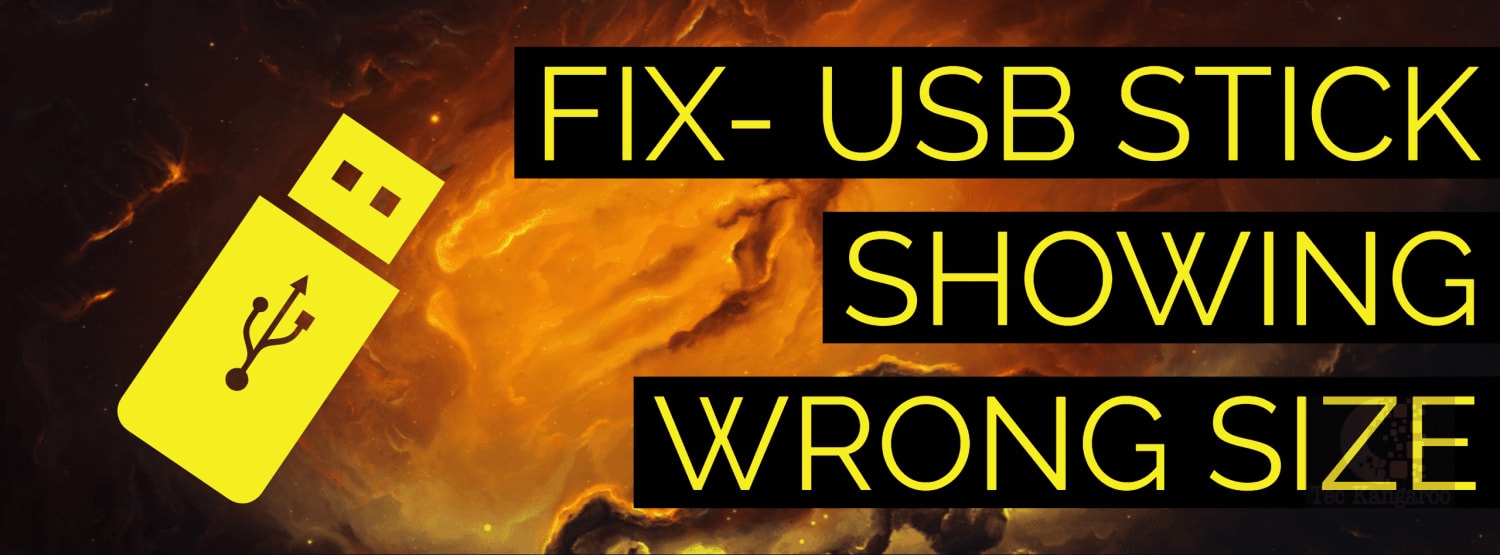 How to fix USB Drive showing Wrong Size Error using simple steps