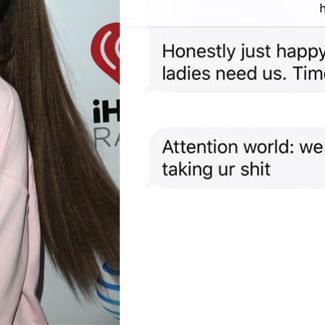 Ariana Grande Posted Her Text Conversation With Halsey And It's Perfect