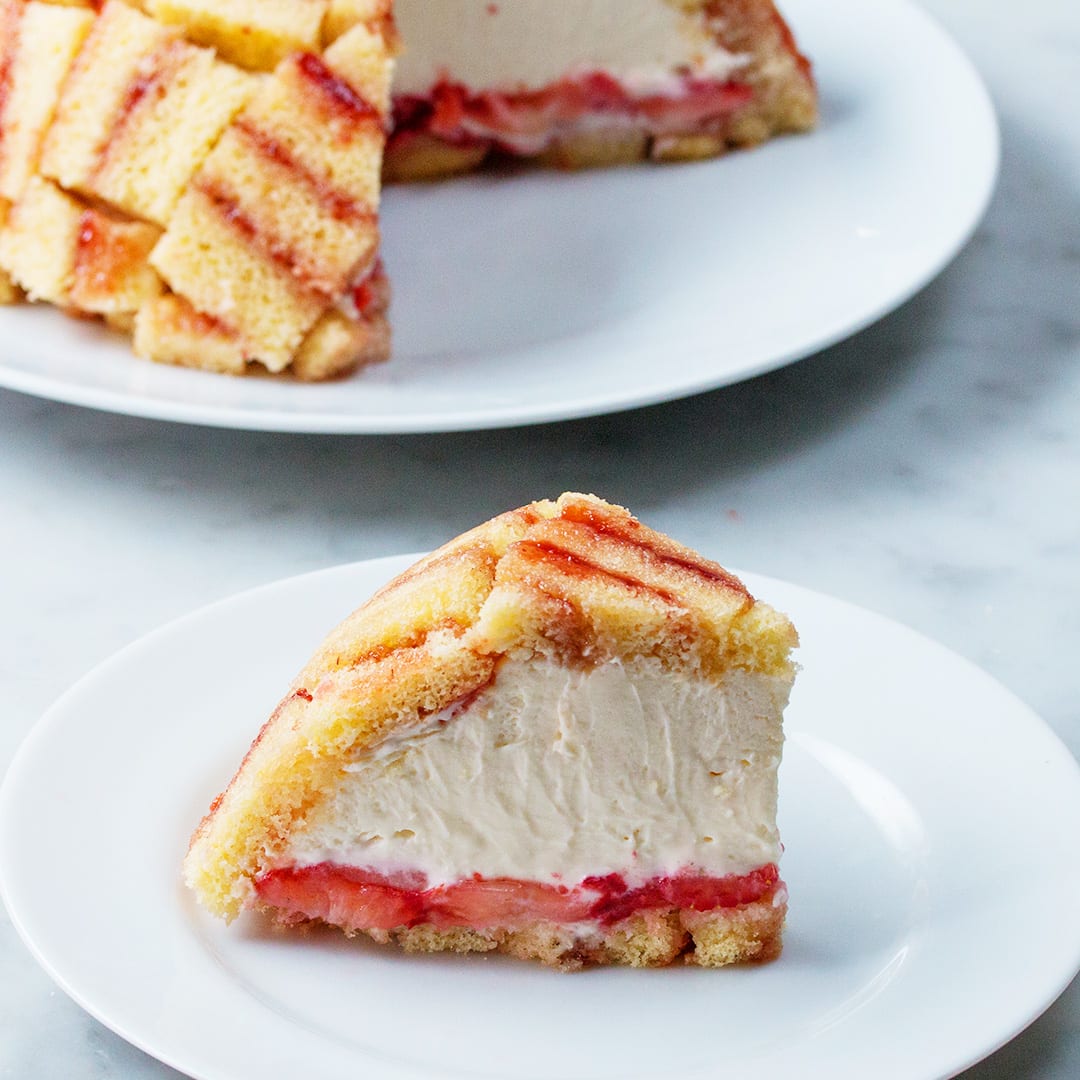 Strawberry Shortcake Cheesecake Dome sounds like the perfect dessert 🤗 Shop the recipe!