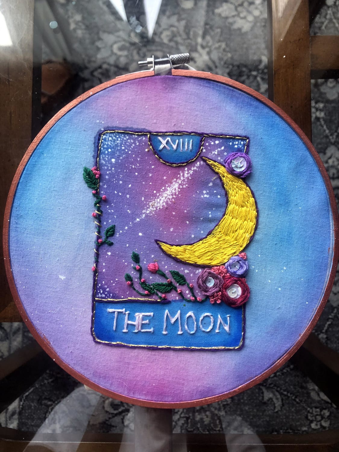 The Moon Tarot Card I made in October to try and keep things magical despite pandemic