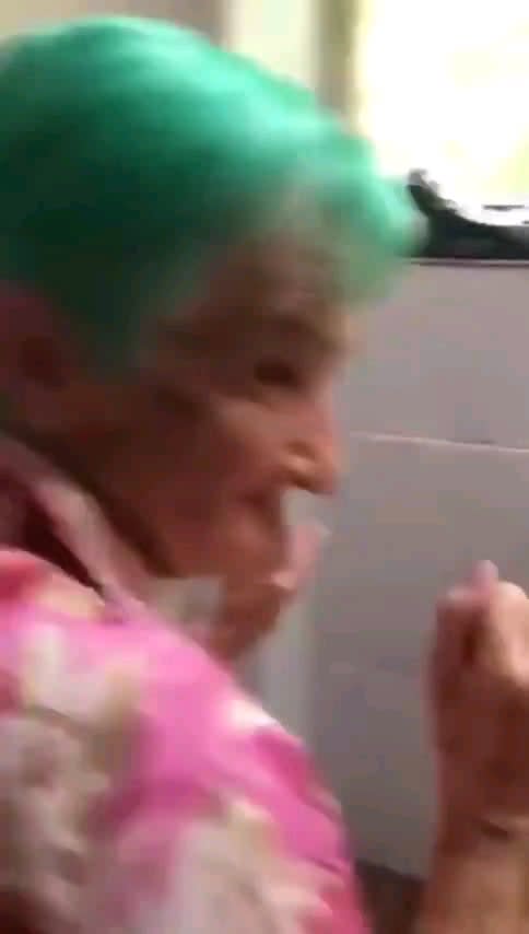 Grandma always Loved Green Hair. This was the day she got it herself!!