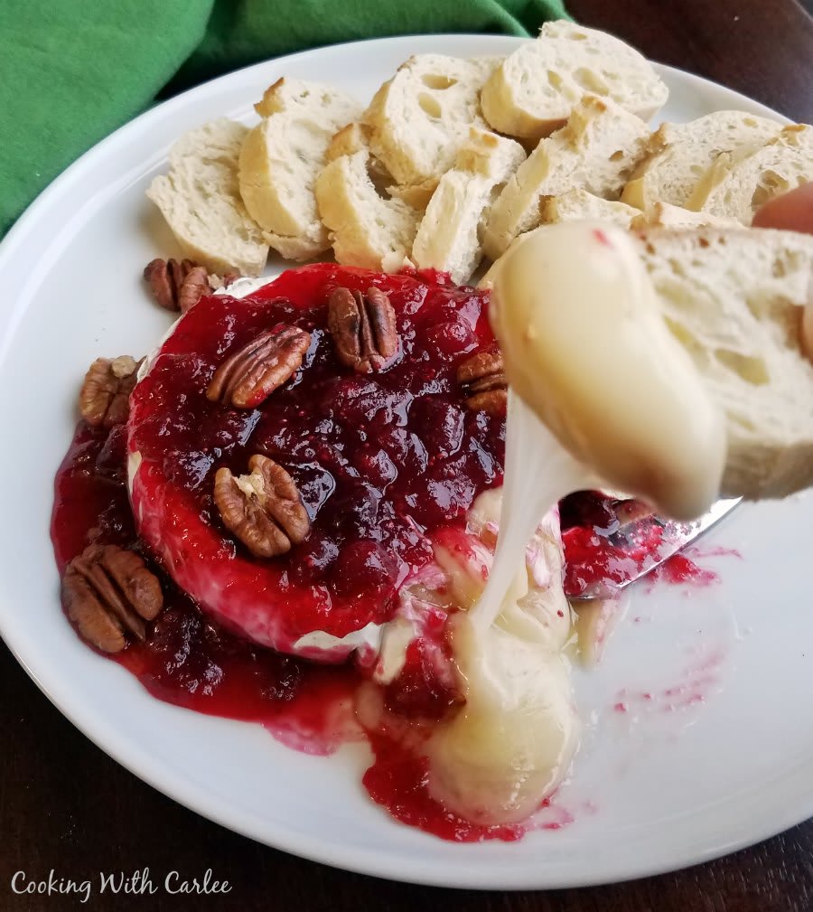 Maple Cranberry Baked Brie