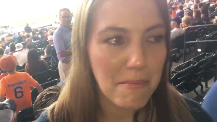 VIDEO: Astros Rookie Jack Mayfield's Wife Overcome With Emotion After His First MLB Hit