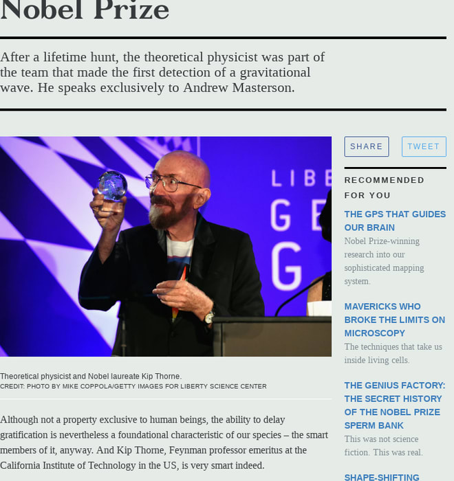 Kip Thorne and the email that foreshadowed his Nobel Prize