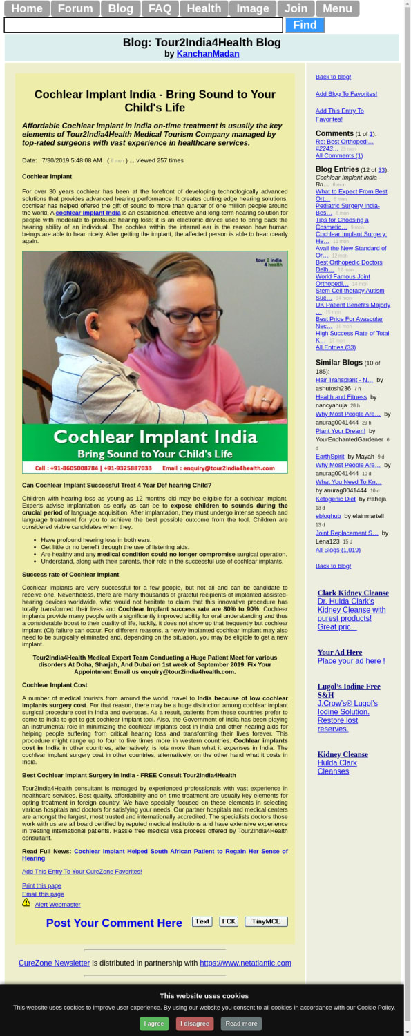 Cochlear Implant India - Bring Sound to Your Child's Life by KanchanMadan Blog entry