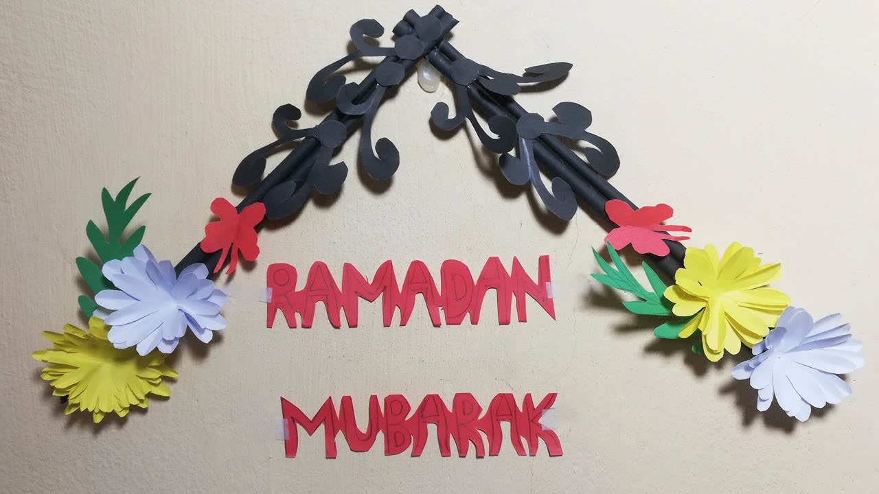 Ramadan Decorations! Handicraft Paper Flower Wall Hanging! Ramadan DIY Decorations! Ramadan 2020