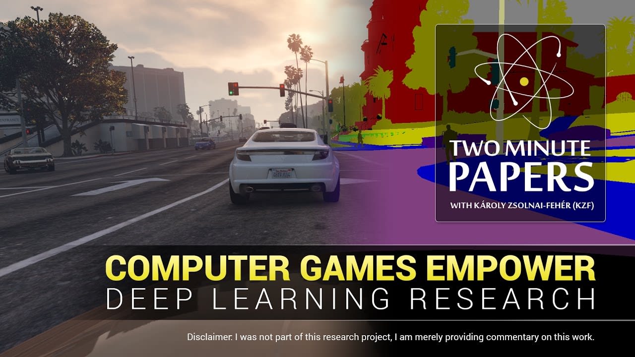Computer Games Empower Deep Learning Research | Two Minute Papers #105