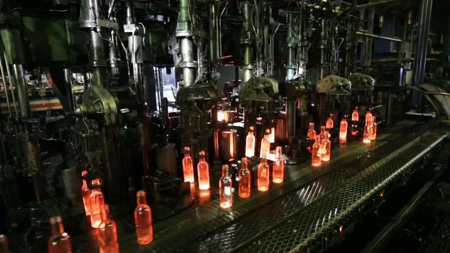 Glass bottles production