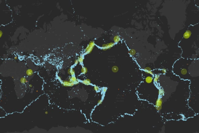 This Map Shows Every Volcanic and Seismic Event Since 1960