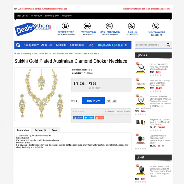 Sukkhi Gold Plated Australian Diamond Choker Necklace