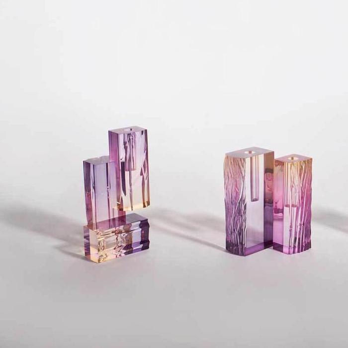 The Crystal Series_ Vase Collection Was Inspired by Evening Light Hitting a Lake - Design Milk