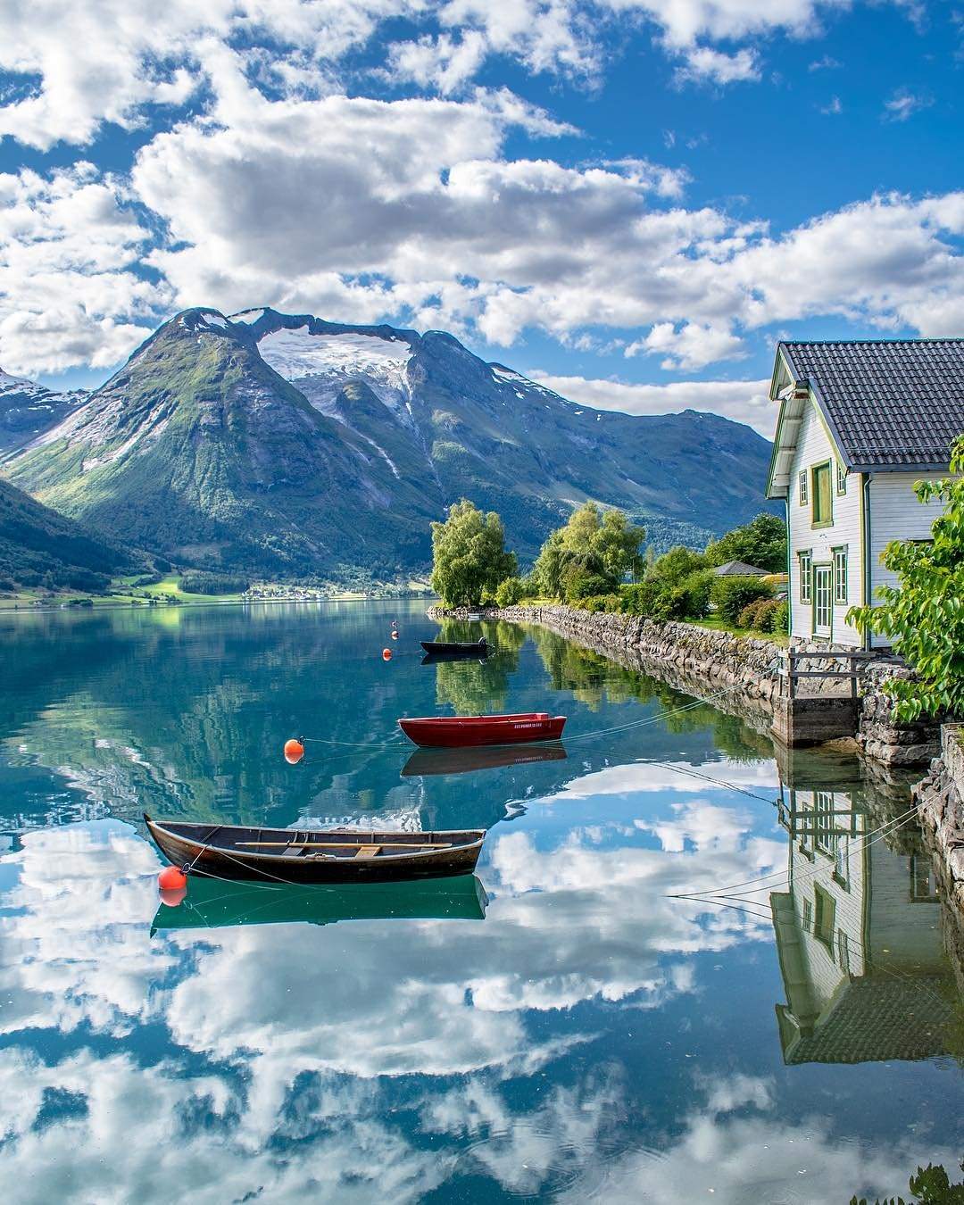 Oppstryn, Norway looking like a dream land..