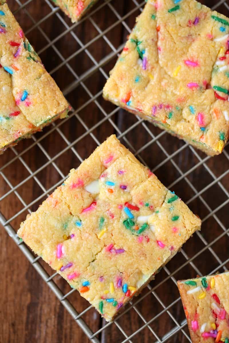 Confetti Bars - Easy to Make Cake Mix Cookie Bars