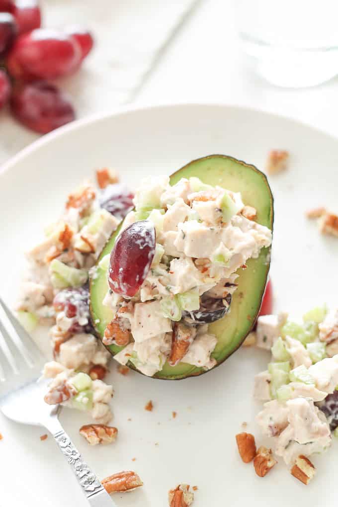 Chicken Avocado Salad with Toasted Pecans
