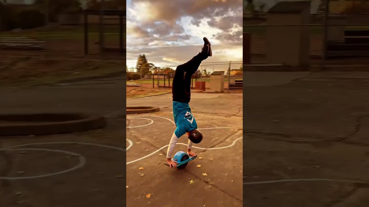 Guy Amazingly Balances Himself And Performs Tricks On One Wheel - 1268135