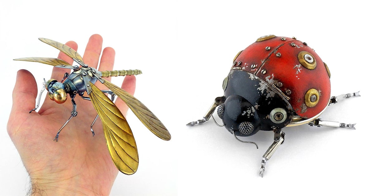 Meticulously Crafted Steampunk Creatures by Igor Verny Feature Articulated Wings and Limbs