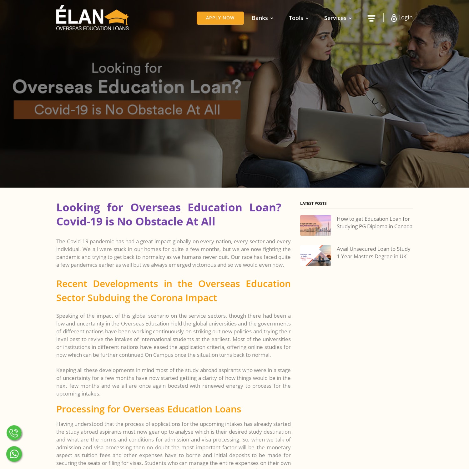 Getting Overseas Education Loans during COVID-19