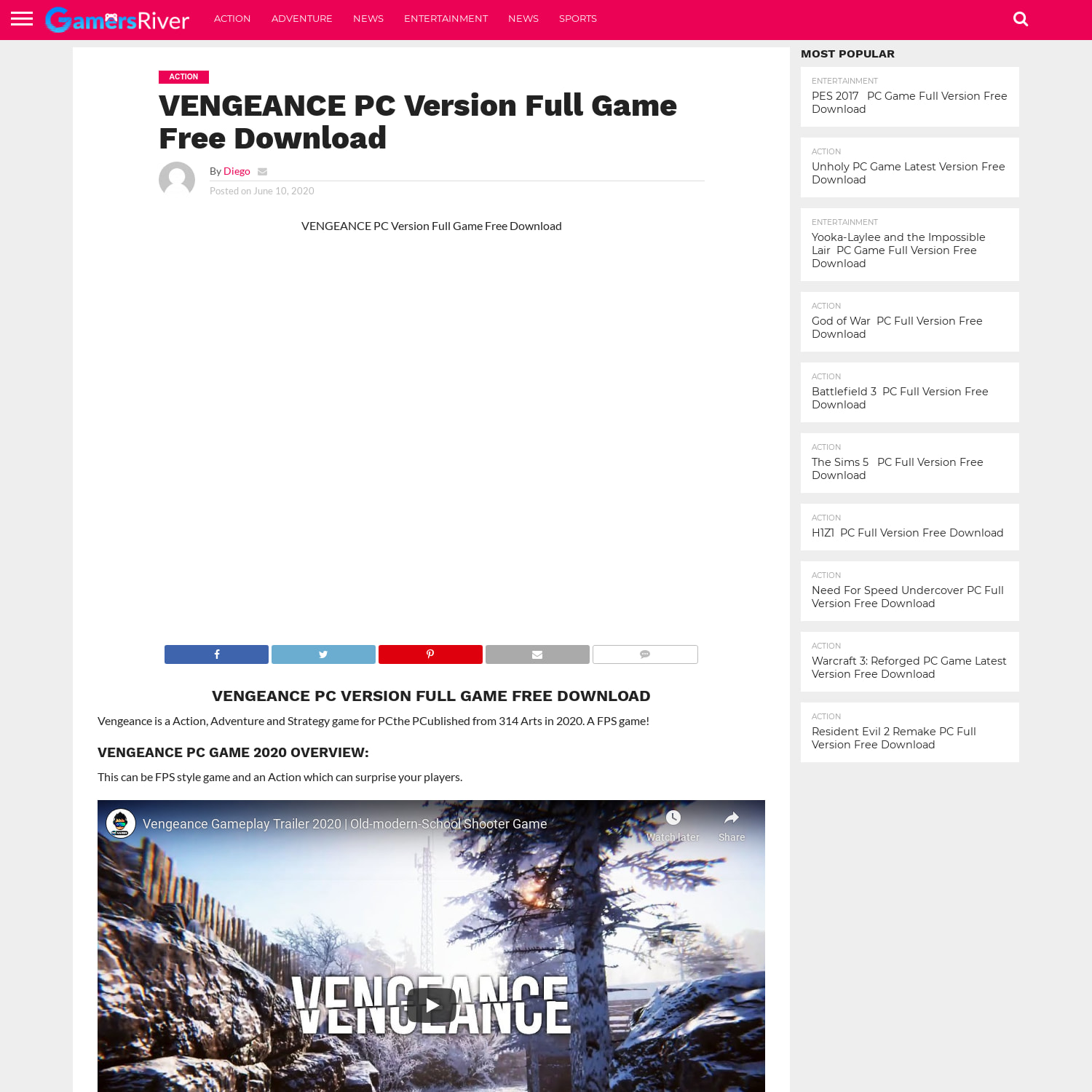 VENGEANCE PC Version Full Game Free Download