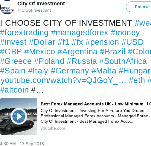City Of Investment on Twitter