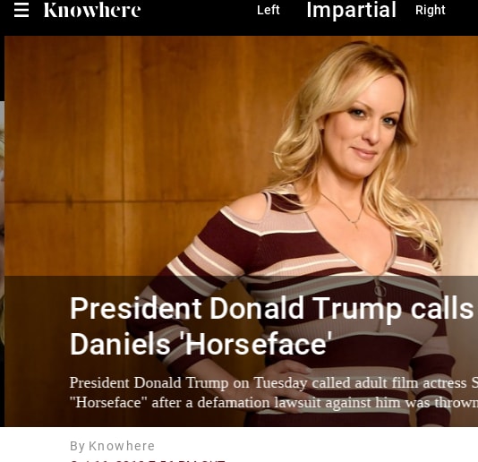President Donald Trump calls Stormy Daniels 'Horseface'