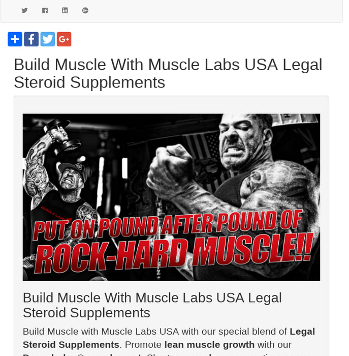 Build Muscle With Muscle Labs USA Legal Steroid Supplements