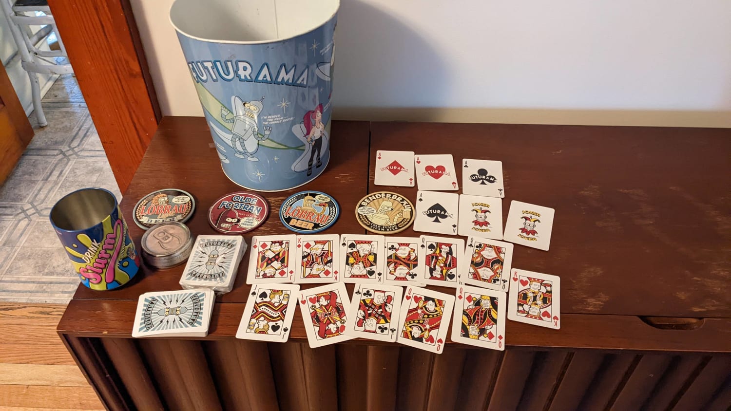 I see the can with playing cards a few days ago, and I raise you my collection!