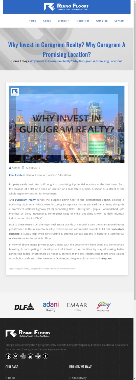 Why Invest in Gurugram Realty? Why Gurugram A Promising Location?