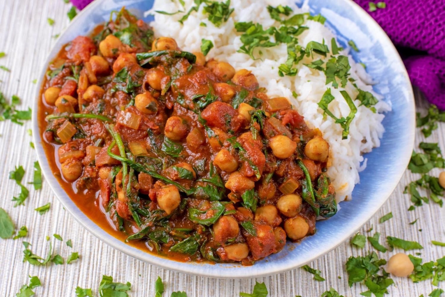 10 Minute Chickpea and Spinach Curry