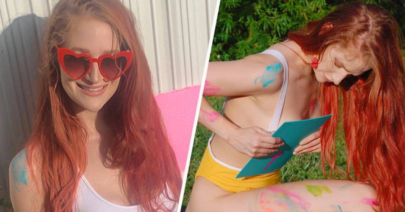 Florida Woman Paints Pictures With Her Breasts That Sell For Up To $400