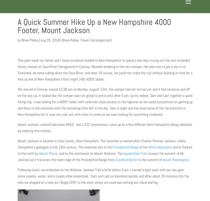 A Quick Summer Hike Up a New Hampshire 4000 Footer, Mount Jackson