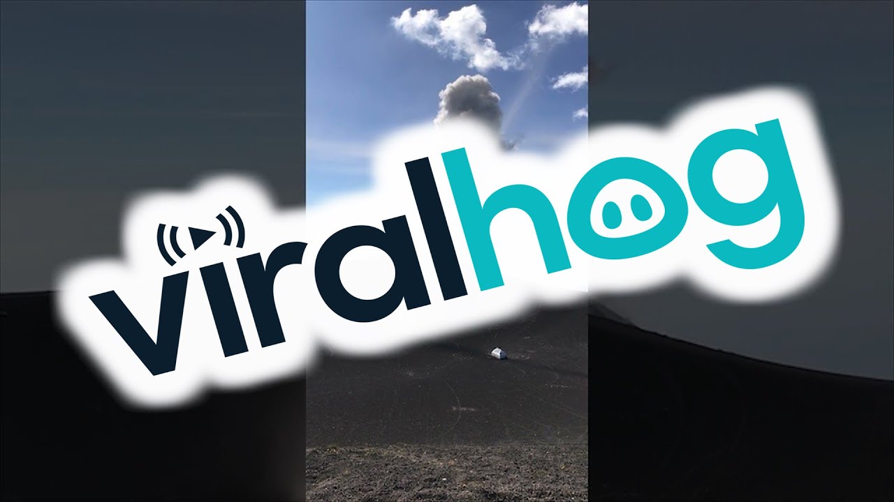 Volcano Erupts While Filming Dust Devil || ViralHog