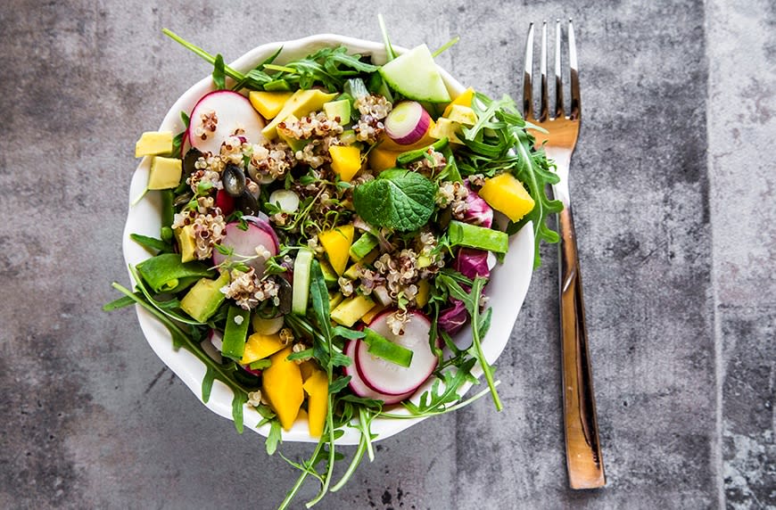 The salad of the summer is quinoa and arugula, according to GrubHub
