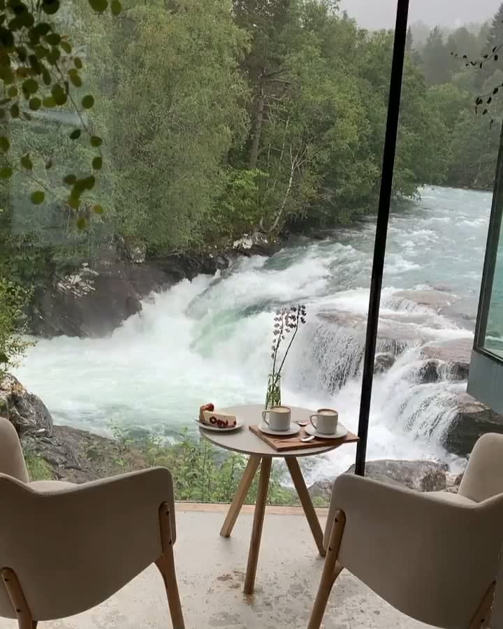 This Cafe By A Waterfall