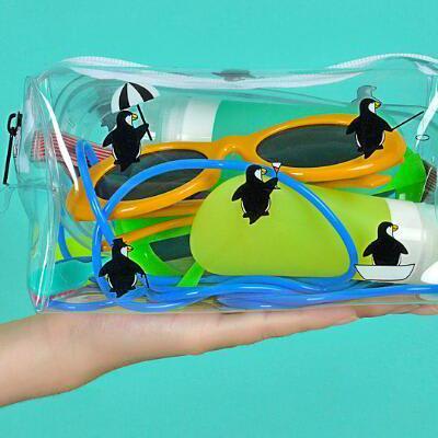 cute Transparent PVC Cosmetic Bag - penguin