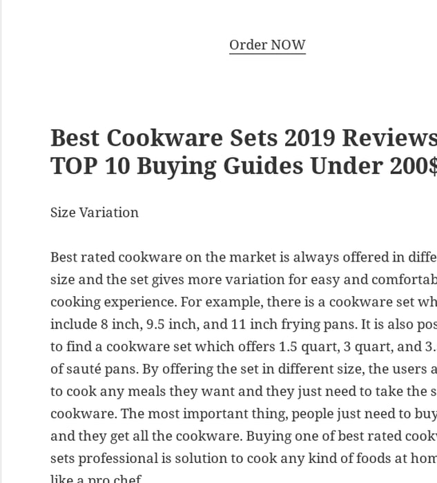 Best Cookware Sets 2019 Reviews - TOP 10 Buying Guides Under 200$