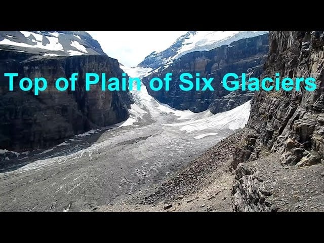 On Top of Plain of Six Glaciers Lake Louise in Banff National Park Alberta