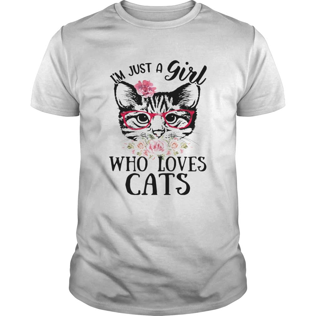 Im Just A Girl Who Loves Cats Floral shirt