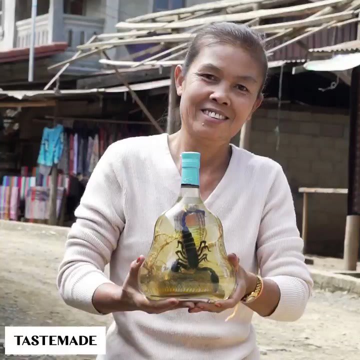 What kind of creepy crawlies would you like in your whisky? You can try them all in Laos' Whisky Village!